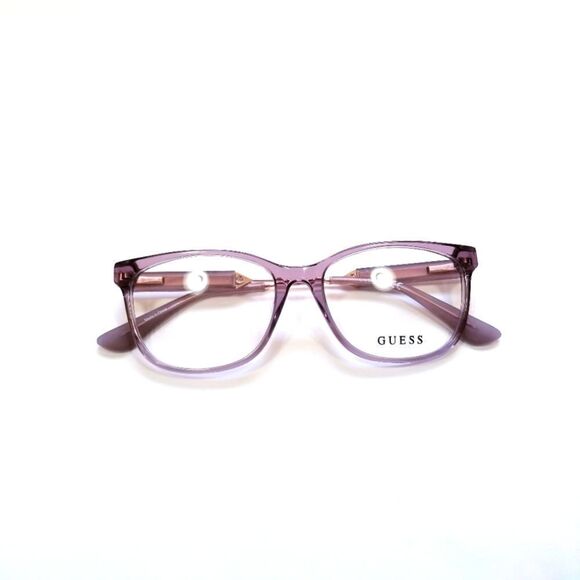 Nwt Guess Eyewear Glasses Frames Light Purple Transparent Women's - Picture 1 of 9